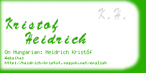 kristof heidrich business card