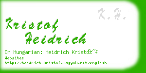 kristof heidrich business card